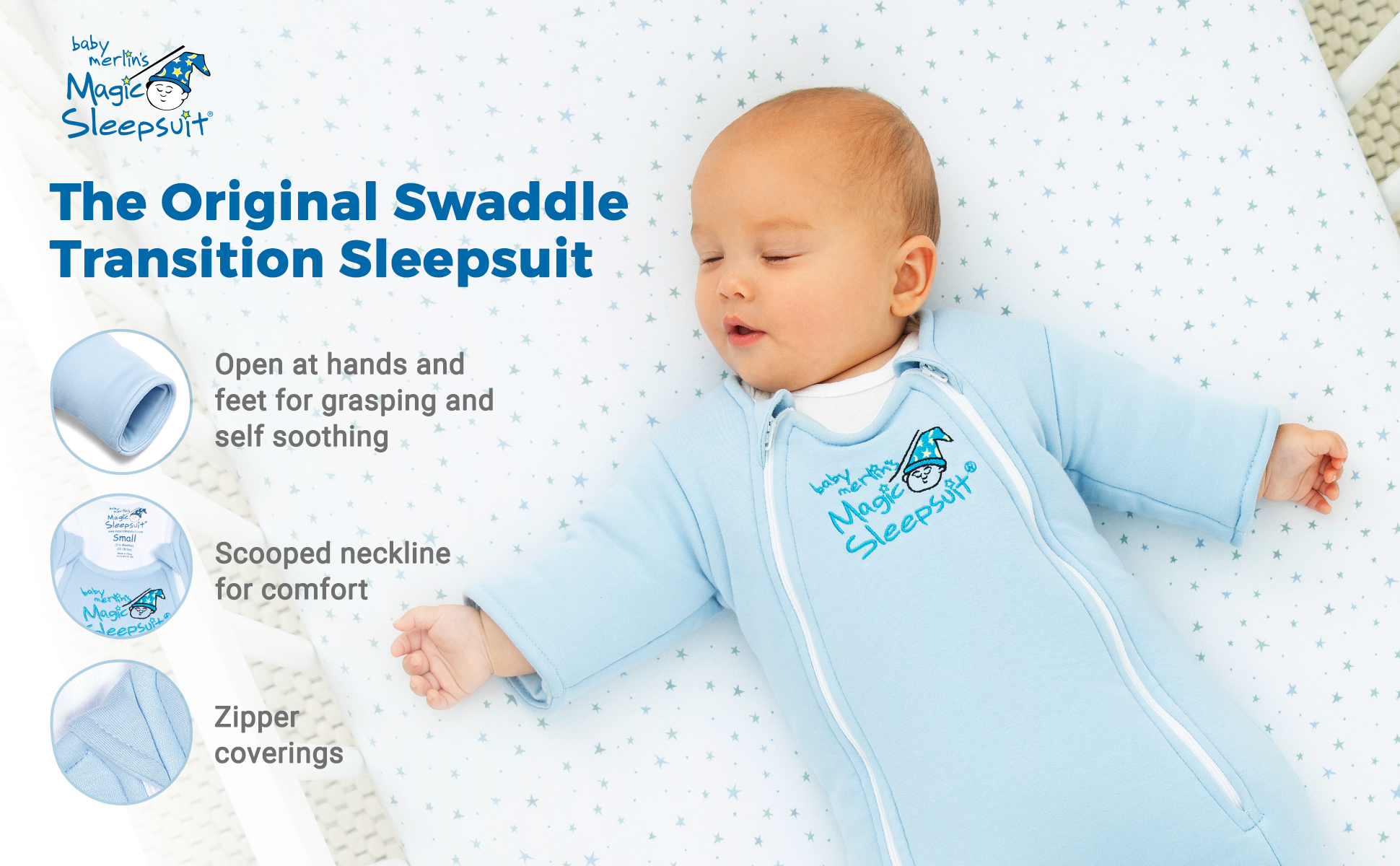 Original Swaddle Transition Sleepsuit Features